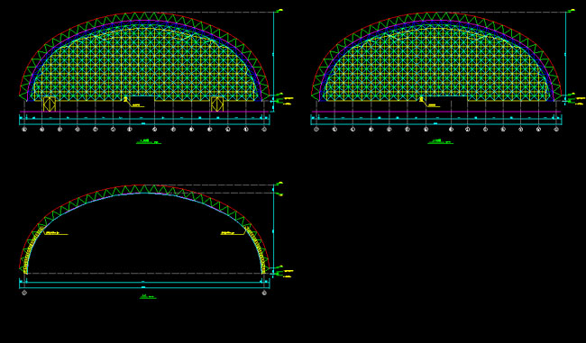 崇文跨度110米，拱高35_7米煤棚网架
