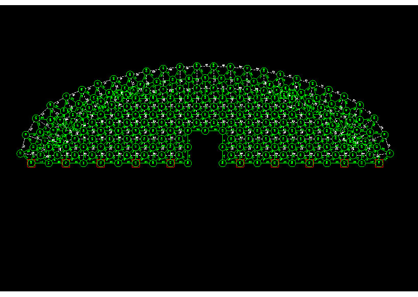崇文锡林浩特91跨，1000米长干煤棚网架设计